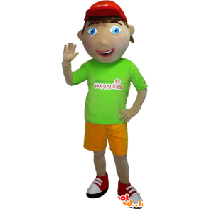 Mascot Junge mit einem grünen und gelben Outfit - MASFR032394 - Maskottchen-jungen und Mädchen