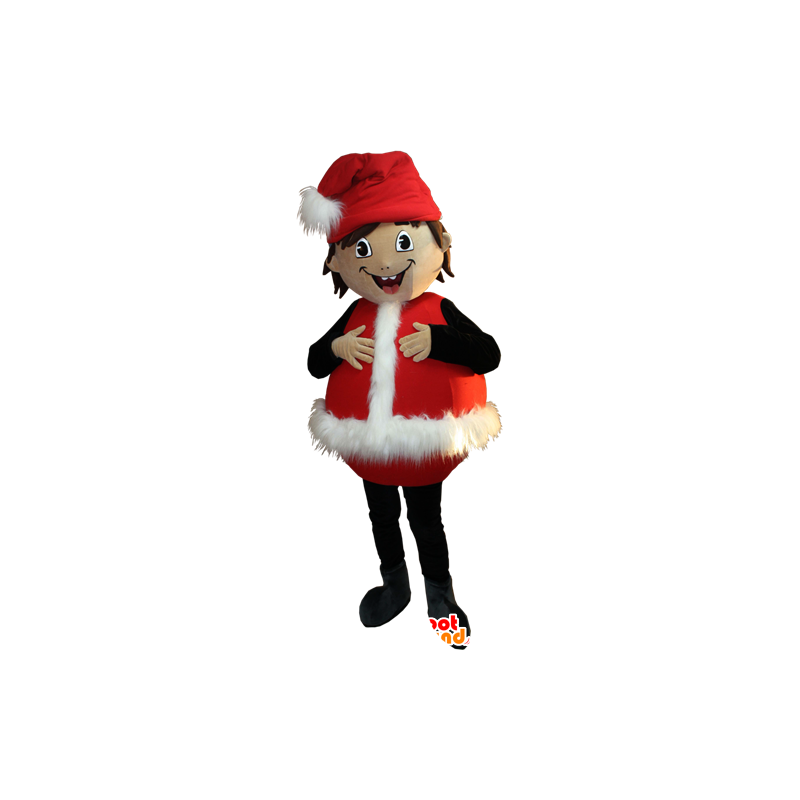 Chlapec s úsměvem maskot oblečený jako Santa Claus - MASFR032396 - Maskoti chlapci a dívky