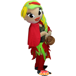 Very pretty and colorful female mascot - MASFR032397 - Mascots woman