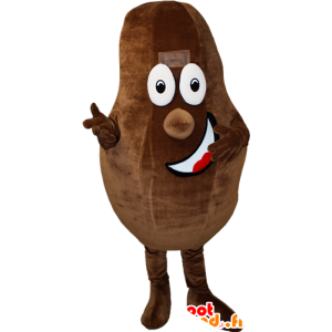 Mascota del grano de cacao gigante. la mascota de chocolate - MASFR032407 - Mascota de alimentos