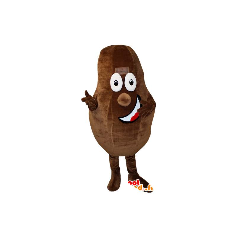 Mascot riesigen Kakaobohne. Schokolade Maskottchen - MASFR032407 - Essen-Maskottchen