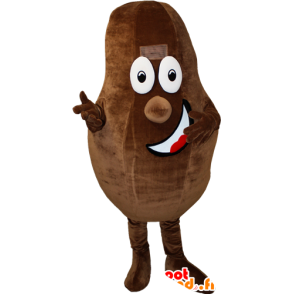 Mascot giant cocoa bean. chocolate mascot - MASFR032407 - Food mascot