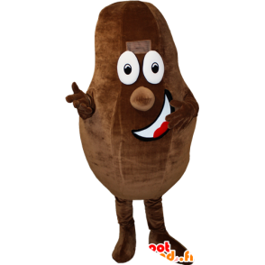 Mascot riesigen Kakaobohne. Schokolade Maskottchen - MASFR032407 - Essen-Maskottchen