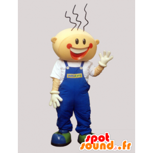 Boy smiling mascot overalls - MASFR032410 - Mascots boys and girls