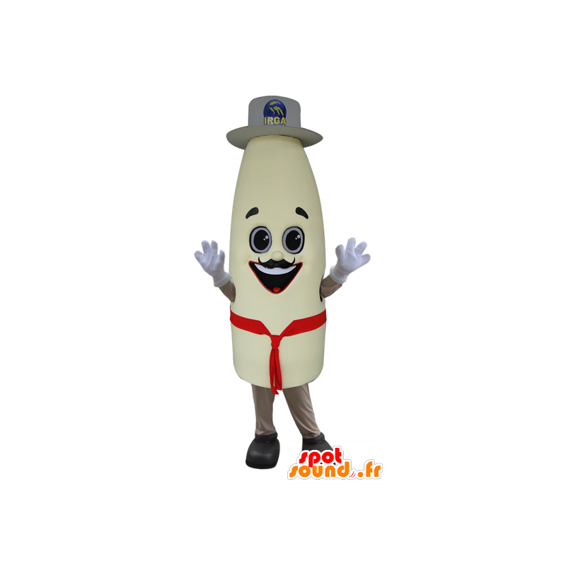 Gigante de la mascota de la botella de leche con un sombrero - MASFR032415 - Mascotas de objetos