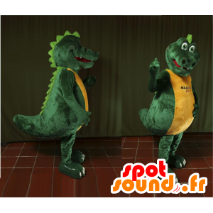 Kæmpe grøn og gul krokodille maskot - Krokodille maskotter - MASFR032416 - SpotSound.fr
