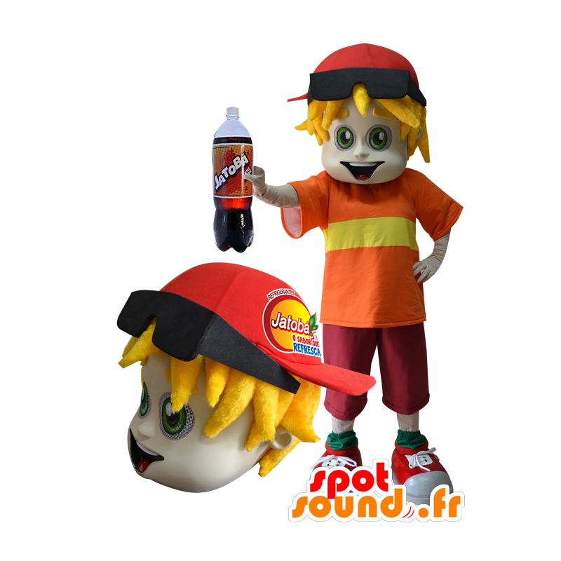 Mascotte de jeune, d'ado avec des dreadlocks et des lunettes - MASFR032419 - Mascottes Humaines