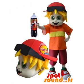 Mascot ung tenåring med dreadlocks og glass - MASFR032419 - menneskelige Maskoter