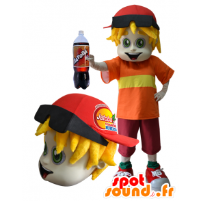 Maskot for ung, teenager med dreadlocks og briller - Menneskelige maskotter - MASFR032419 - SpotSound.fr