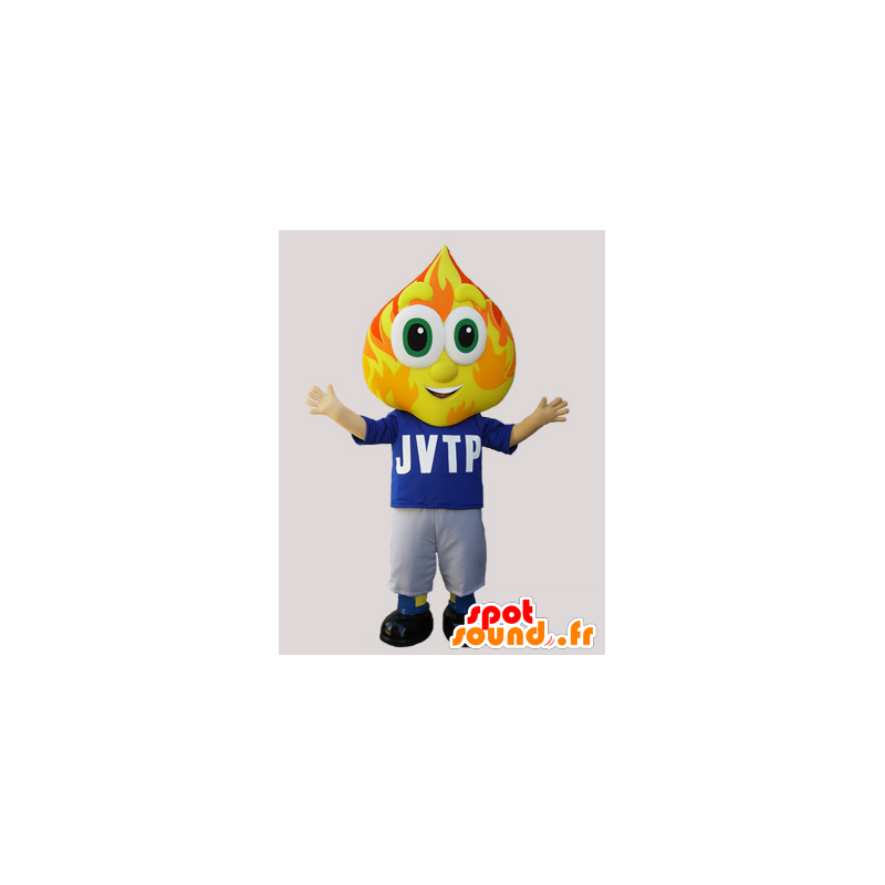 Snowman mascot with flame-shaped head - MASFR032429 - Human mascots