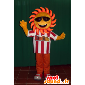 Mascotte de soleil avec des lunettes noires - MASFR032438 - Mascottes non-classées