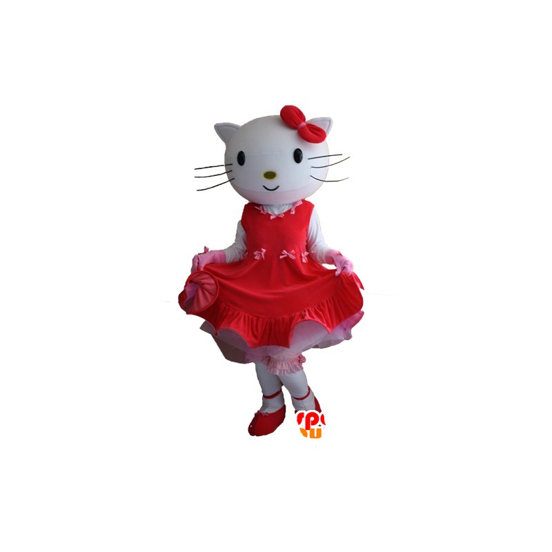 Hello Kitty maskot, berømt tegneseriekat - Kat maskotter - MASFR032439 - SpotSound.fr