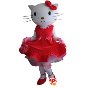 Hello Kitty maskot, berømt tegneseriekat - Kat maskotter - MASFR032439 - SpotSound.fr
