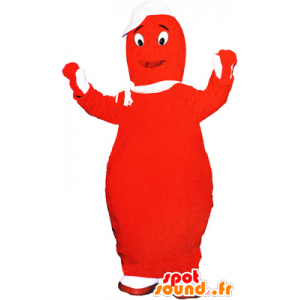 Mascotte de Barbapapa rouge. Mascotte de quille géante - MASFR032446 - Mascottes d'objets