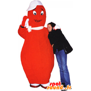Rød Barbapapa maskot. Kæmpe bowlingmaskot - Objekt maskotter - MASFR032446 - SpotSound.fr