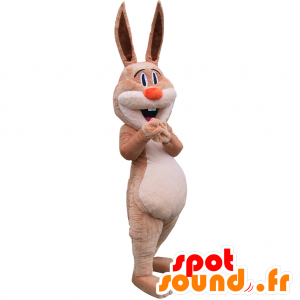 Riesen-Kaninchen-Maskottchen, braun und beige, weich und süß - MASFR032447 - Hase Maskottchen