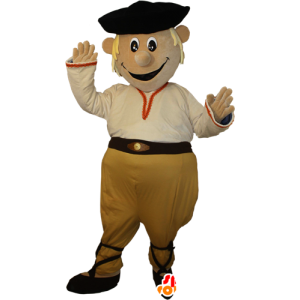 Mascot blond pirat, leende snögubbe - Spotsound maskot