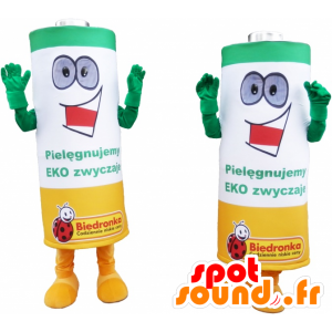 Baterias mascotes verde, amarelo e branco - MASFR032458 - objetos mascotes