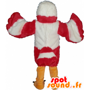 Eagle mascot of red, white and very soft yellow and intimidating - MASFR032480 - Mascot of birds