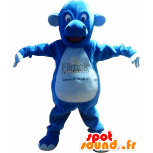 Mascotte de créature bleue, de dragon, mignon et dodu - MASFR032499 - Mascotte de dragon