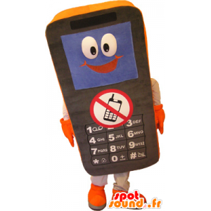 Telefon komórkowy Czarny i pomarańczowy maskotka - MASFR032509 - maskotki telefony