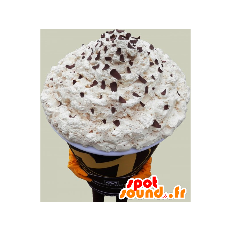 Mascote cappuccino gigante. Mascot Coffee - MASFR032511 - mascote alimentos