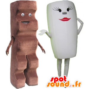 2 pets: a candy bar and a white cup - MASFR032512 - Fast food mascots