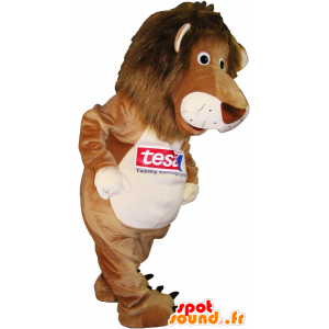 Lion Mascot, beige og hvit tiger - MASFR032514 - Tiger Maskoter