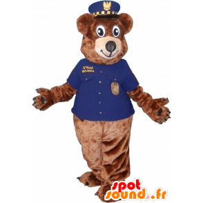 Orsacchiotto marrone mascotte tenendo Zookeeper - MASFR032520 - Mascotte orso