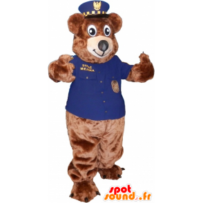 La mascota de peluche marrón que sostiene empleado del zoológico - MASFR032520 - Oso mascota