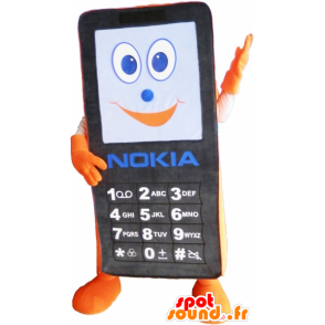 Mascot Nokia Handy schwarz und orange - MASFR032521 - Maskottchen der Telefone