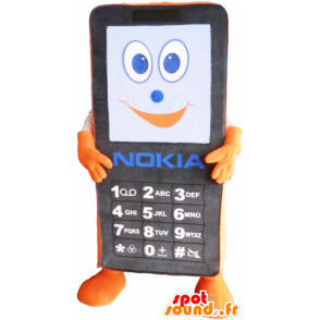 Mascot Nokia mobiele telefoon zwart en oranje - MASFR032521 - mascottes telefoons