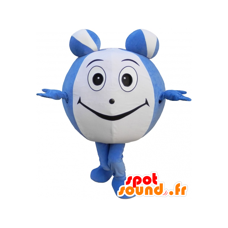 Mascotte de poisson bleu et vert avec un grand nez et un chapeau - MASFR032525 - Mascottes Poisson