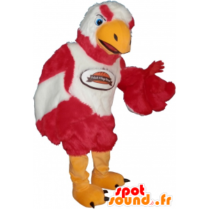 Maskot červený a bílý pták, sladké a roztomilé - MASFR032527 - maskot ptáci