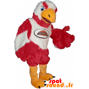 Maskotka czerwony i biały ptak, słodkie i słodkie - MASFR032527 - ptaki Mascot