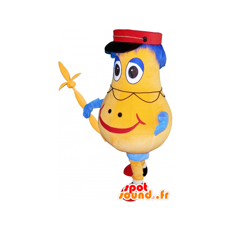 Mascot żółty i niebieski człowiek, ziemniaki - MASFR032529 - Mężczyzna Maskotki
