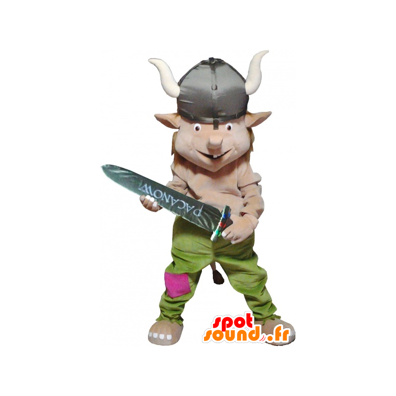 Kobold Maskottchen in Uniform gekleidet Viking - MASFR032533 - Weihnachten-Maskottchen