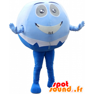 Blue sněhulák maskot a bílé, a kolem dokola fun - MASFR032549 - Man Maskoti