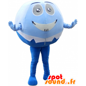 Blauwe sneeuw pop mascotte en wit, en all round plezier - MASFR032549 - man Mascottes