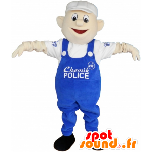 Mascotte operaio, pittore uomo in tuta - MASFR032552 - Umani mascotte