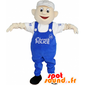 Mascotte operaio, pittore uomo in tuta - MASFR032552 - Umani mascotte