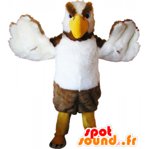 Mascotte de vautour, d'oiseau bleu et blanc intimidant - MASFR032555 - Mascotte d'oiseaux