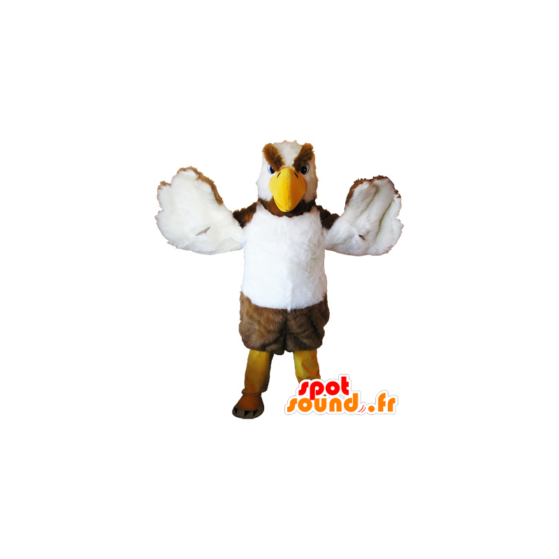 Mascot abutre, intimidante Pássaro azul e branco - MASFR032555 - aves mascote