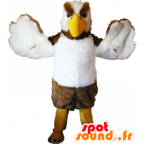 Mascotte de vautour, d'oiseau bleu et blanc intimidant - MASFR032555 - Mascotte d'oiseaux