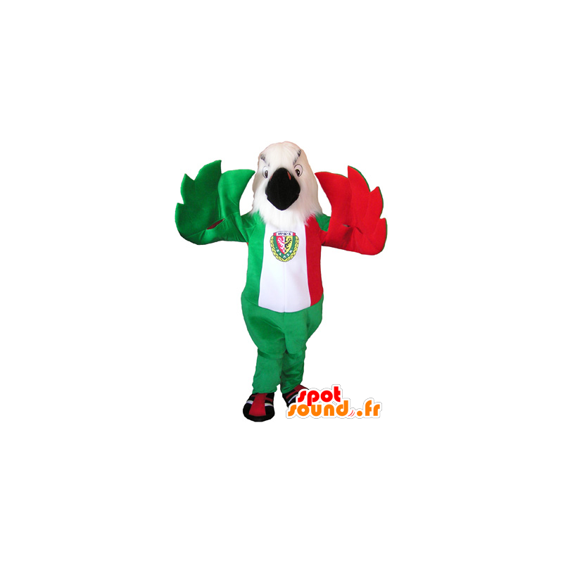 Adelaar mascotte in de kleuren van de Italiaanse vlag - MASFR032556 - Mascot vogels