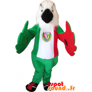 Orzeł maskotki w kolorach włoskiej flagi - MASFR032556 - ptaki Mascot