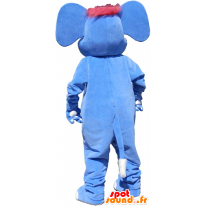 Elefanten-Maskottchen mit einem roten und blauen Outfit - MASFR032558 - Elefant-Maskottchen