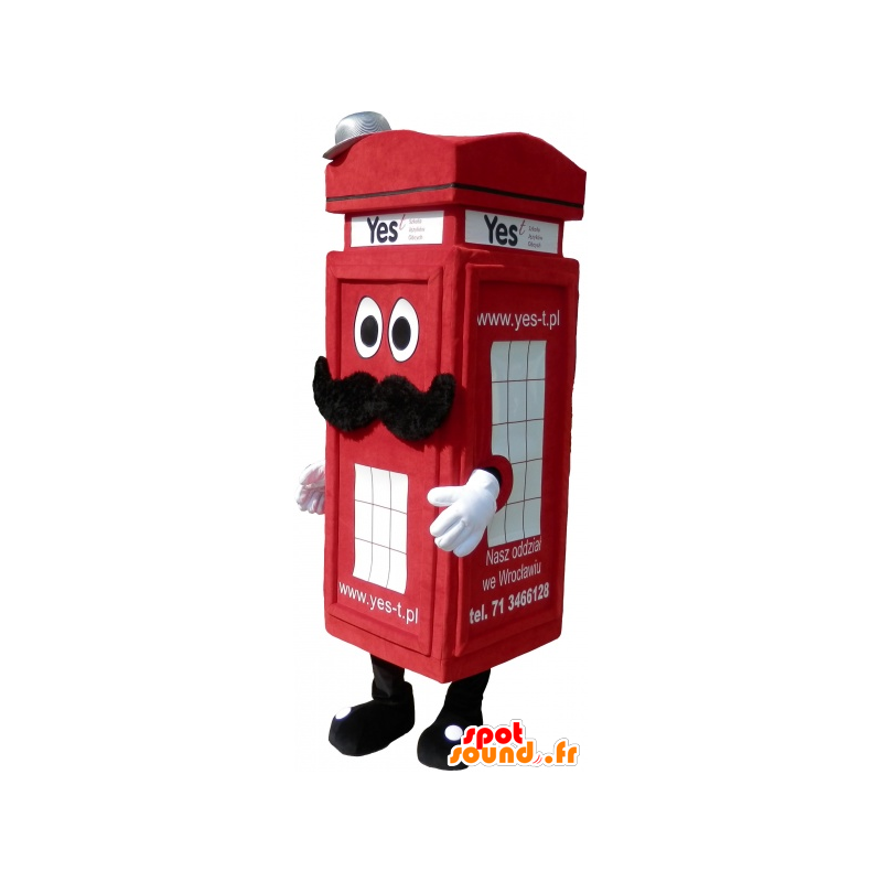 Mascotte de cabine téléphonique rouge type londonienne - MASFR032561 - Mascottes de téléphones