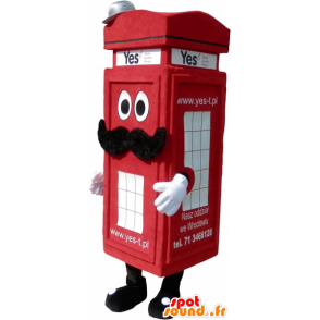 Mascotte rode Londen telefoon cabine-type - MASFR032561 - mascottes telefoons