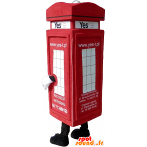 Mascotte de cabine téléphonique rouge type londonienne - MASFR032561 - Mascottes de téléphones